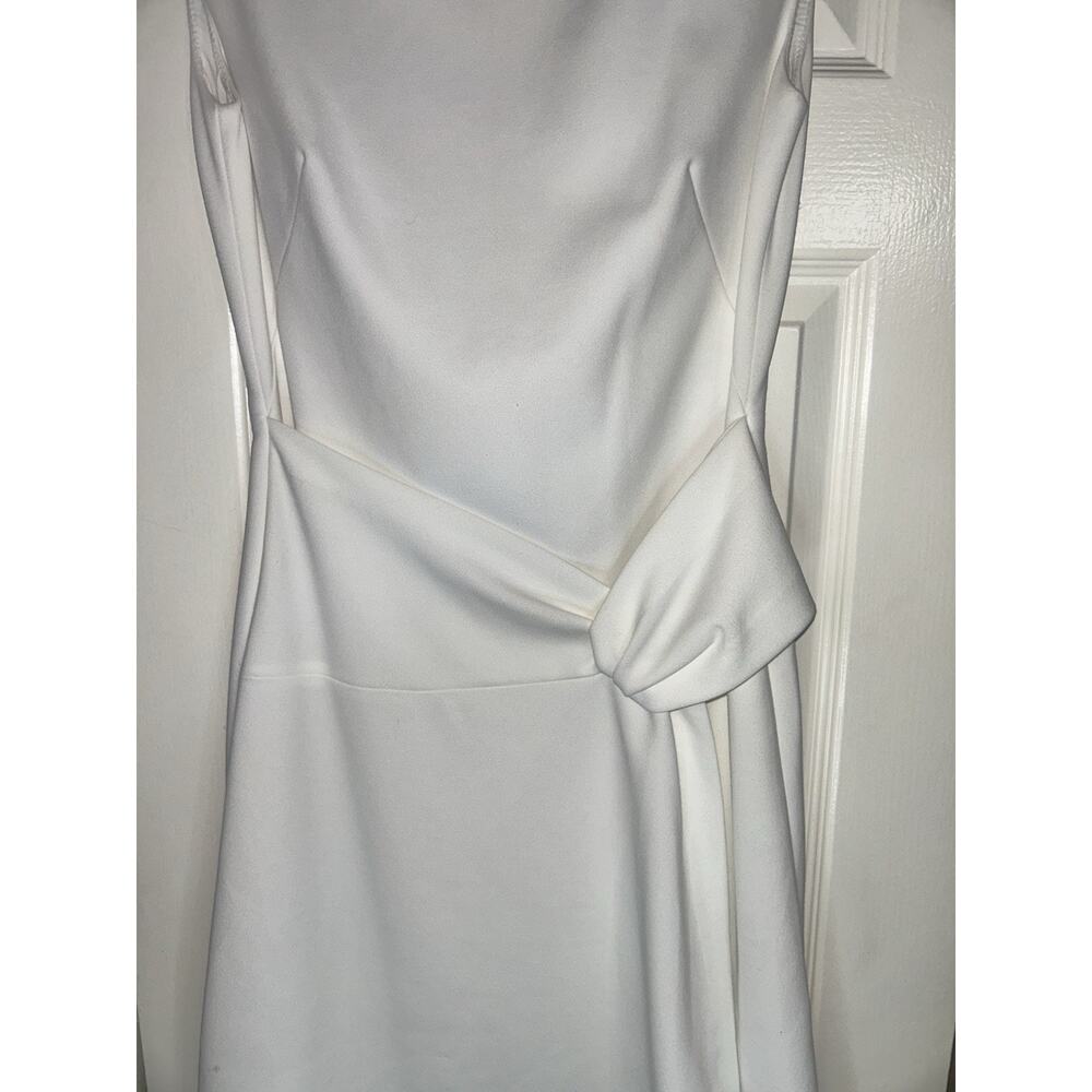 DKNY White Sheath Dress Cap Sleeve Sizes 0 Wedding. Formal Cocktail - Picture 7 of 8